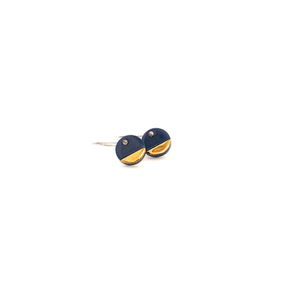 Blue Gold Spot Earrings