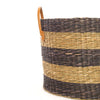 Seagrass Grey Natural Stripe Basket