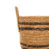 Round Seagrass Natural Stripe Basket