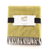 Plaid Merino Throw (Yellow & Grey)