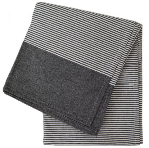 Pinstripe Tablecloth (Black)