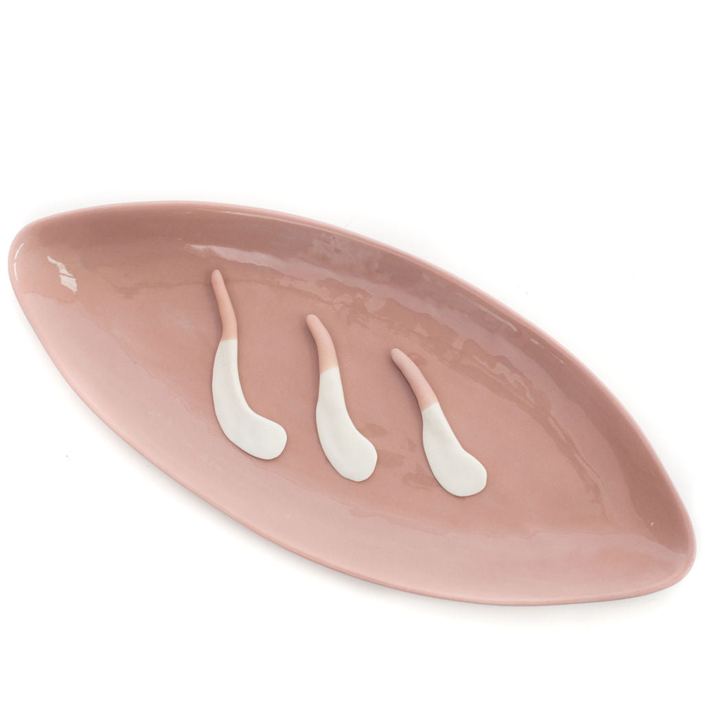 Oval Platter (Pink and Grey)