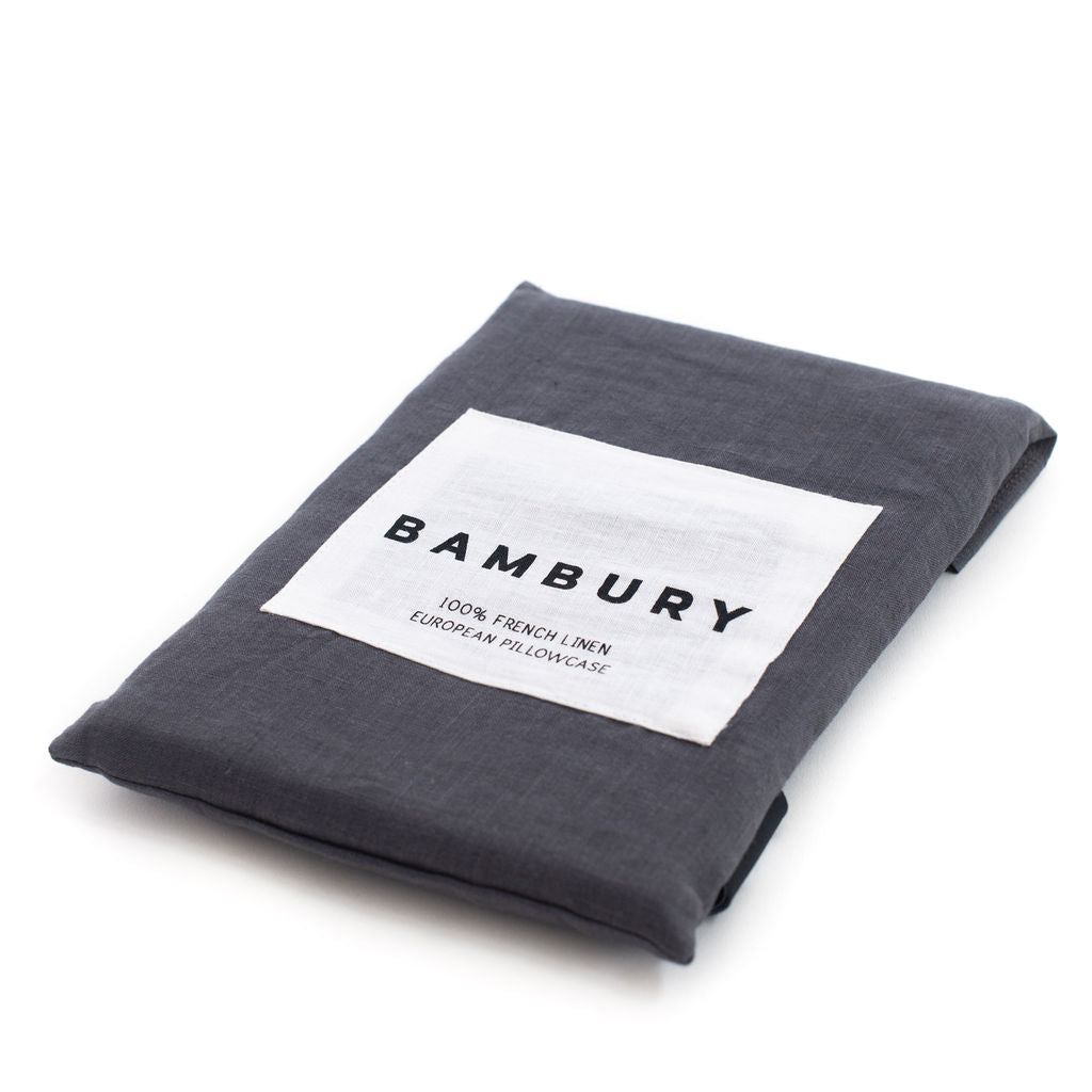 French European Pillowcase (Charcoal)