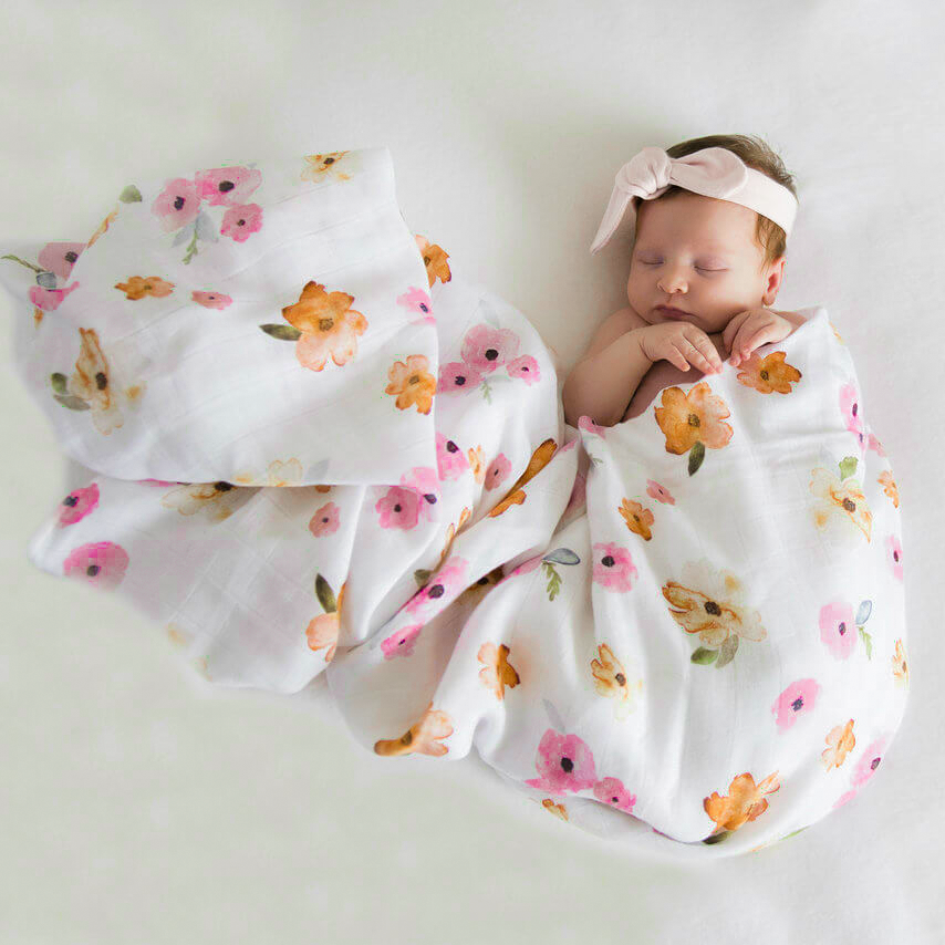Organic Muslin Wrap (Poppy)