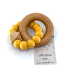 HEXA Teether with Beech Ring (Mustard)