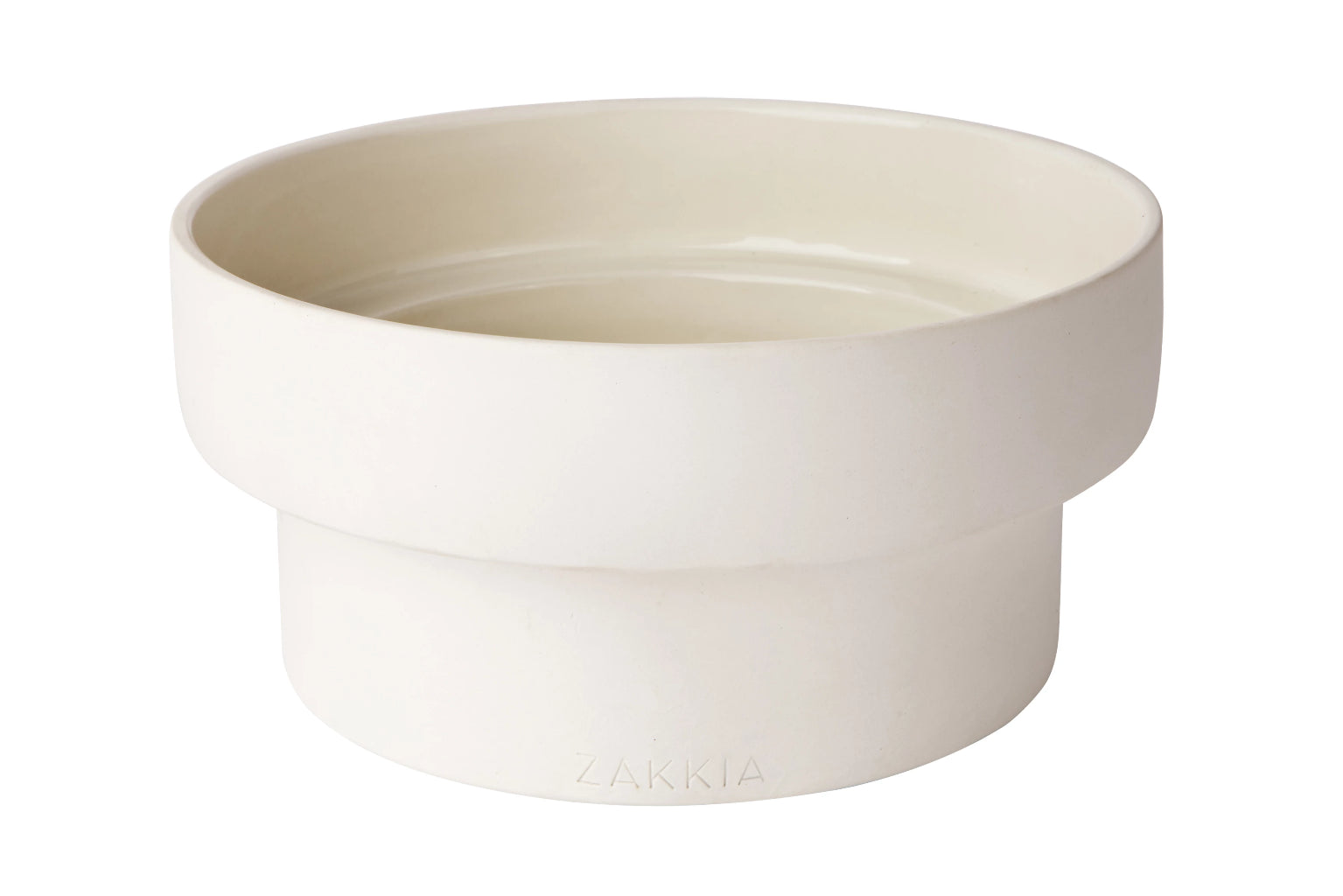 Podium Pot Flat Glazed (Black & White)