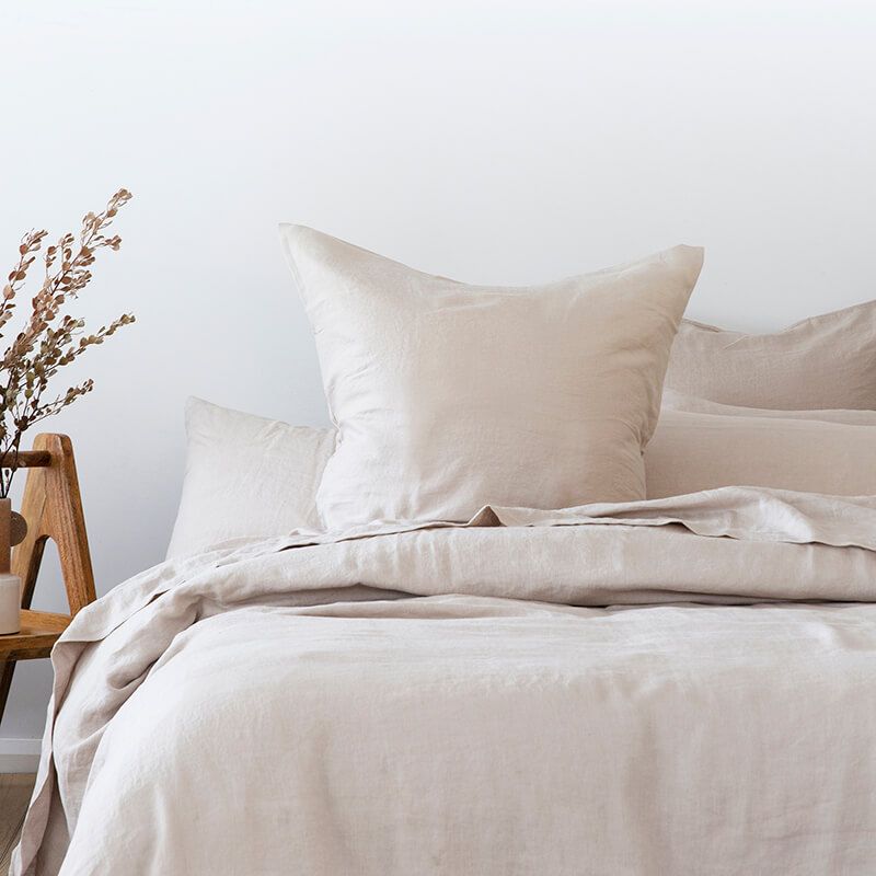 French European Pillowcase (Pebble)