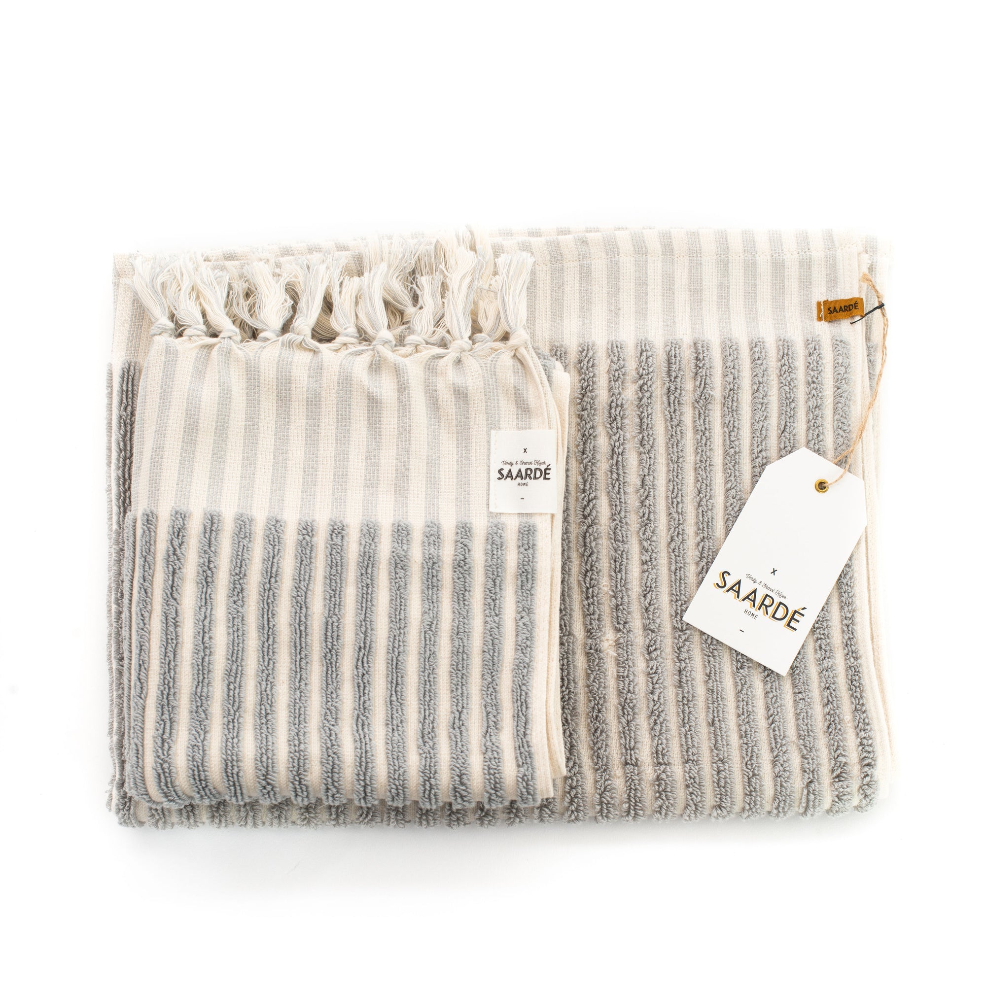 Wanderer Stripe Towel (Pale Grey)