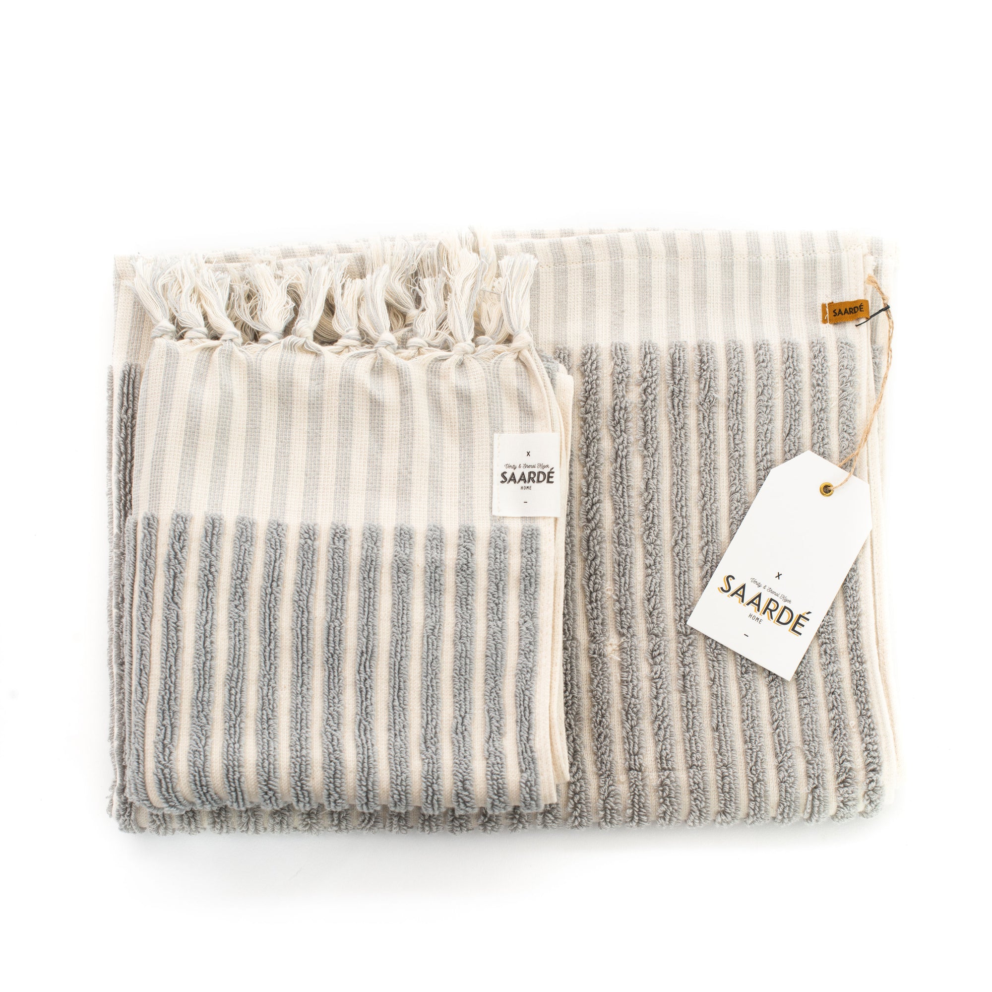 Wanderer Stripe Towel (Pale Grey)